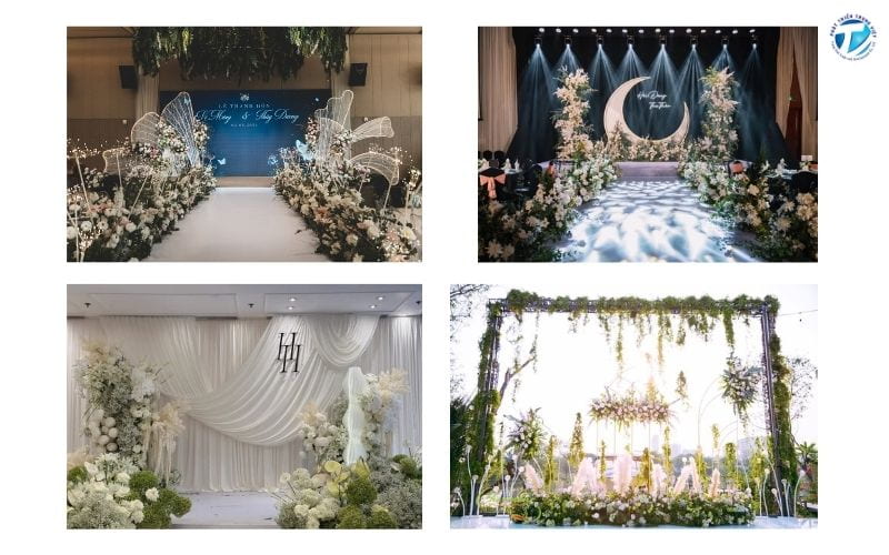 Background kỷ niệm ngày cưới lãng mạn